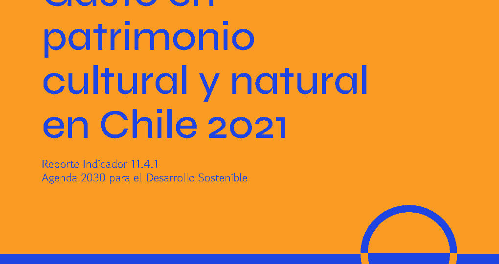 Gasto en patrimonio cultural y natural en Chile 2021
