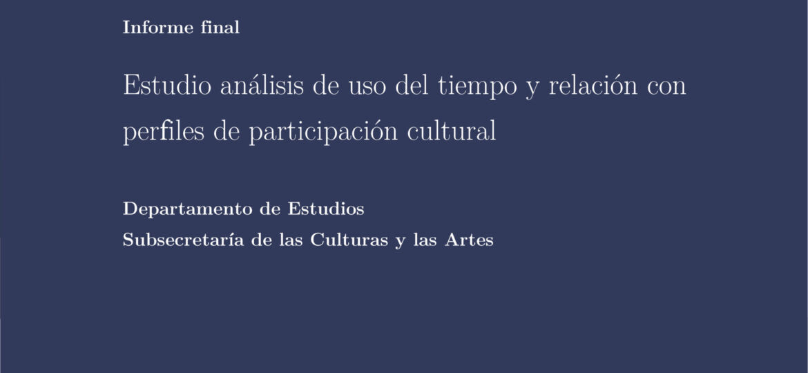 Estudio Análisis de Uso del Tiempo